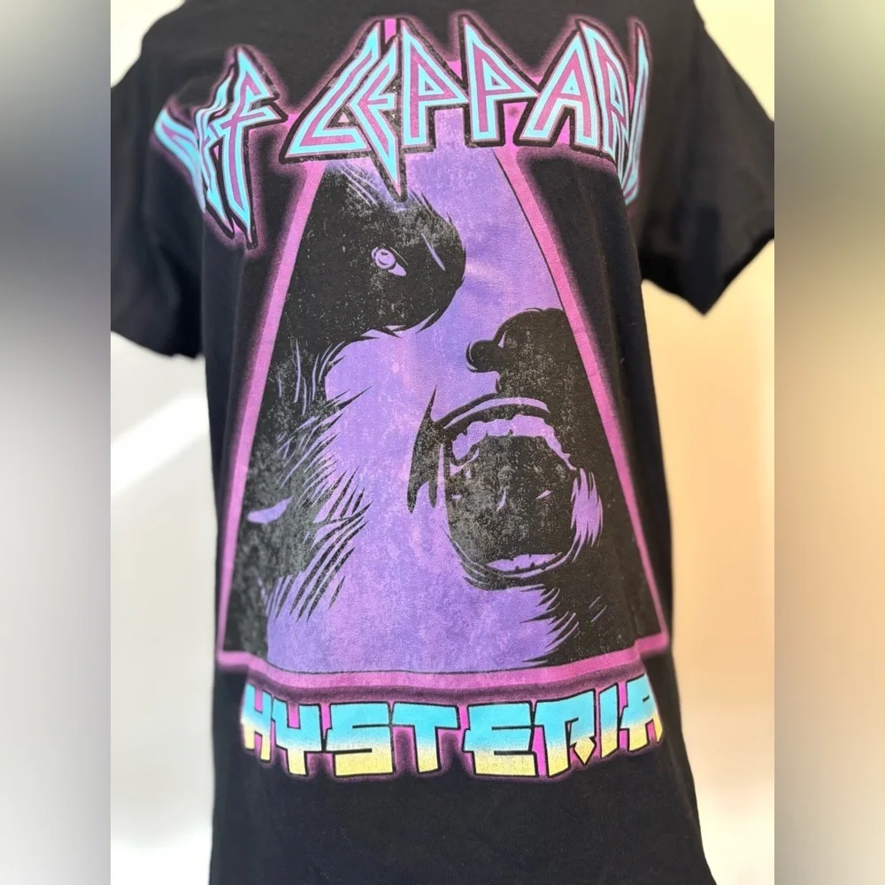 Def Leppard “Hysteria” Black Band Tee Size Small - Picture 3 of 9